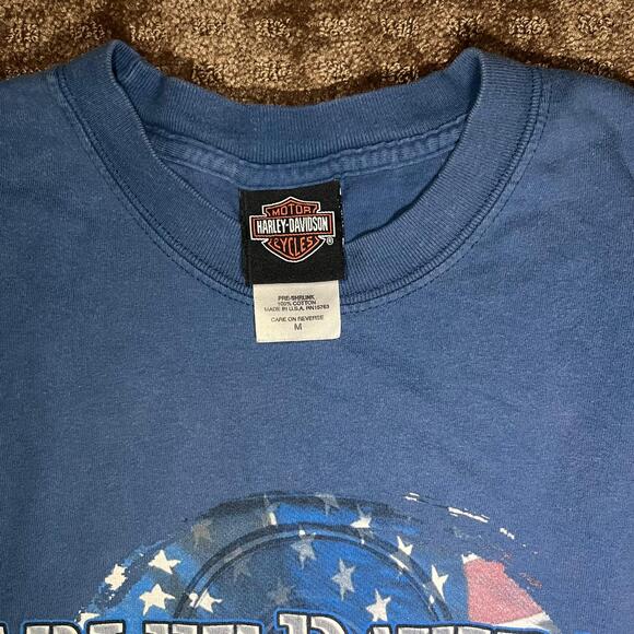 Harley-Davidson 🏍️ American Flag Logo Tee – Size M - Picture 5 of 8